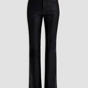 Sexy Black Leather Pants Straight Leg